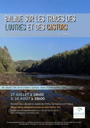 Affiche Balade sur les traces des loutres et castors