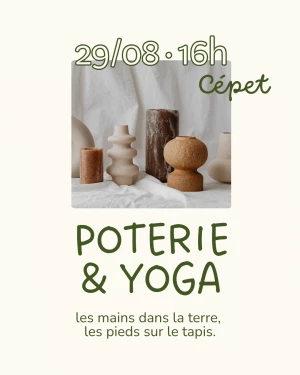 Affiche Atelier Poterie & Yoga