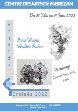 Affiche Exposition 2 « regards croisés - Les beaux papiers" Pascal Auger & Frédéric Babon