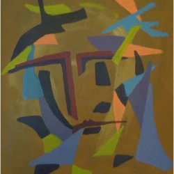 Christique - Acrylique sur panneau 2023 61x49cm - JEANPIERRE ALLANO 