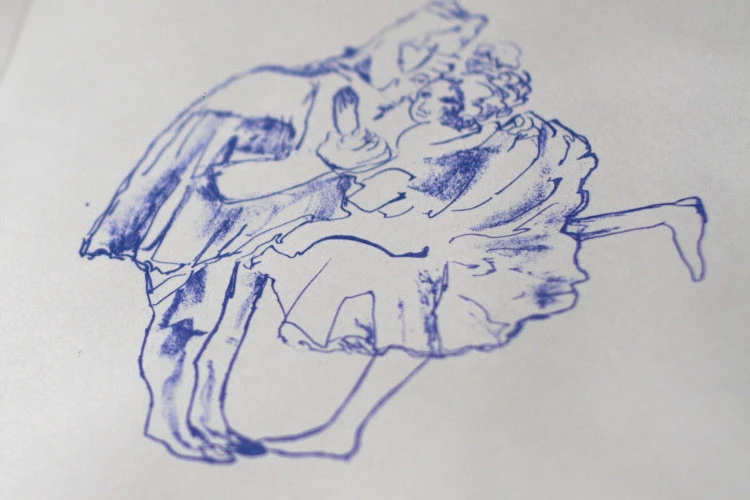 montreuse de chiens - gravure