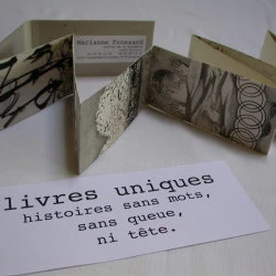 livres uniques sans queue ni tête - gravures frottages, empreintes sur papier d'Arches