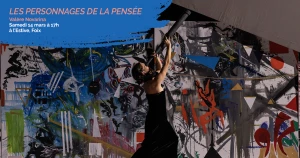 Affiche Théâtre & musique & peinture - "Les personnages de la pensée" - Valère Novarina