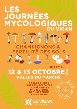 Affiche 40ème édition des Journées mycologiques du Vigan ! 