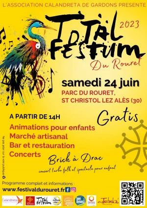Affiche Festival " TOTAL FESTUM DU ROURET 2023 "