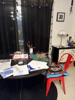 atelier 1 - <p>vue d'une partie de l'espace de travail 1</p> - Zabel Charrié
