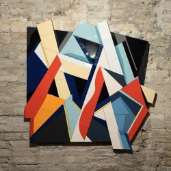 Porta Futurista - Mosaïque en carreaux de céramique. Exposition personnelle à à Ravenne, Italie