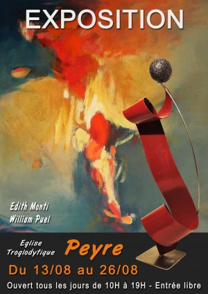 Affiche Exposition de peintures et de sculptures à Peyre