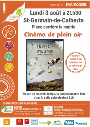 Affiche Cinéma de plein air à Saint Germain de Calberte