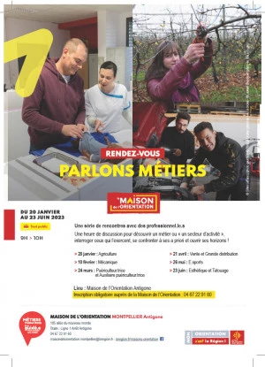 Affiche Parlons Métiers - Vente et grande distribution 
