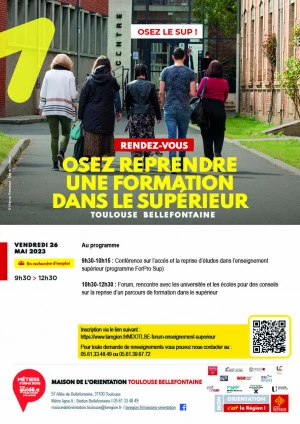 Affiche Osez reprendre une formation dans le supérieur