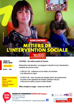 Affiche Métiers de l'intervention sociale 