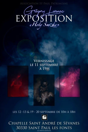 Affiche Exposition Photographique "Holy Smoke" par Grégory Larnac