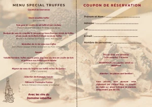 Affiche Dîner des Chefs SPECIAL TRUFFES