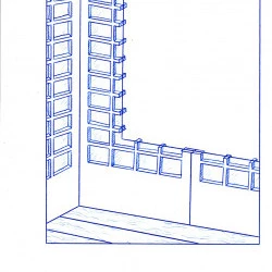 Tous les chemins mènent à la tour - Dessins au papier carbone sur papier, 2017 - Rébecca Konforti 