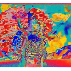 Mirage rouge orange - peinture numérique