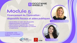 Affiche Module 5 : Financement de l'Innovation : dispositifs fiscaux et aides publiques.