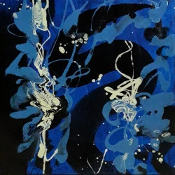 Bleu n°2 - Technique mixte - photo M-Ed SÉGUIN 