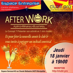 Affiche Afterwork Club LR 2018 !