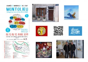 Affiche Journée(s) mondiale(s) de l'art - Montolieu, village du Livre et des Arts 