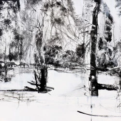 Sans titre - Acrylique et glycéro sur toile, 101x150cm, 2019 - Frédéric Fau 