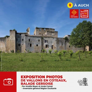 Affiche Exposition photo et rencontre publique "De vallons en coteaux, balade gersoise"