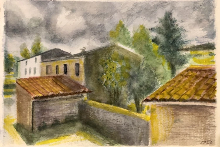 Rodome - Aquarelle sur papier 30*21 2023