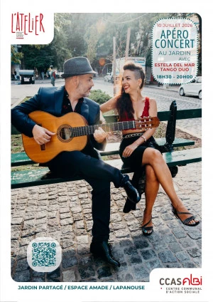 Affiche Apéro-concert au jardin : Estala del Mar - Tango duo