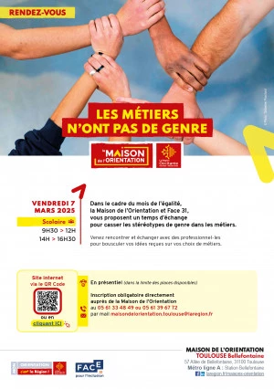Affiche Les métiers n'ont pas de genre (Public scolaire)