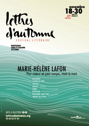 Affiche Lettres d'automne, Marie-Hélène Lafon, invitée d'honneur