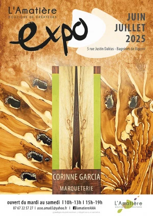 Affiche Exposition à l'Amatière : marqueterie