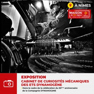 Affiche Exposition "Cabinet de curiosités mécaniques des Ets DYNAMOGèNE"