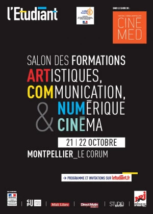 Affiche Salon des formations Artistique, Communication, Numérique et Cinéma