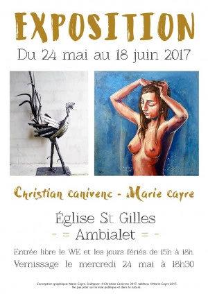 Affiche Exposition de peintures et de sculptures