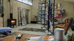 Atelier, vue d'intérieur - <p>Atelier, vue d'intérieur</p> - Françoise Alquier
