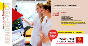 Affiche Du métier d'aide-soignant-e au métier d'infirmier-e