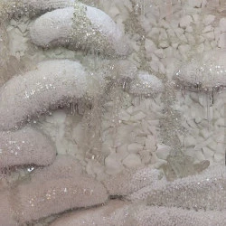 Evanescence - Tableau en mosaïque - Verre à vitrail - Quartz blanc - 40 x 60