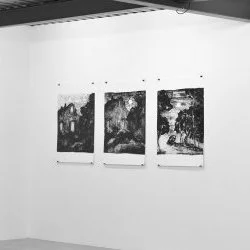 Nocturnes - Encre de chine sur papier satiné, 73cm x 103 cm, 2010-2013 - Y.Calsou 