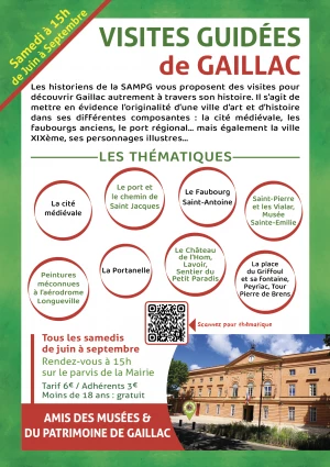 Affiche Visite guidée de la Cité médiévale de Gaillac par Alain Soriano