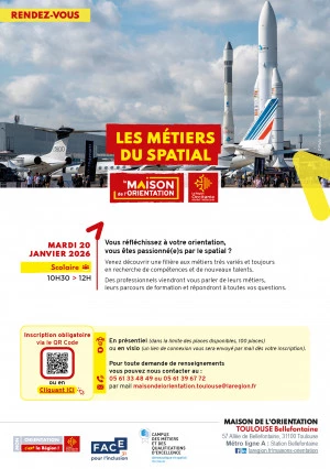 Affiche Les métiers du spatial (Public jeune)