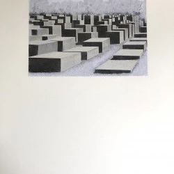 Sarcophage - Transferts photographiques, papier Canson, 30x105 cm - Éléna Salah 