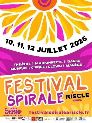 Affiche Festival Spirale à Riscle - 10 11 12 Juillet 2026 