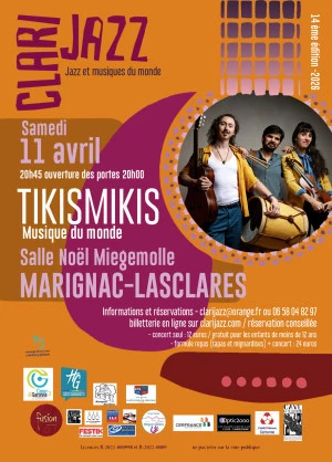 Affiche Clarijazz reçoit Tikismikis : Musique du monde d'Argentine