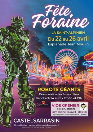 Affiche FÊTE FORAINE DE LA SAINT-ALPINIEN