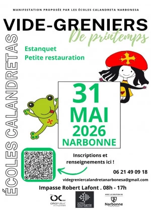 Affiche Grand vide-grenier de la Calandreta Narbonesa !