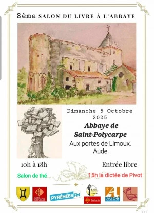 Affiche 8ème Salon du Livre à l'Abbaye de Saint-Polycarpe 11