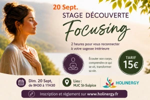 Affiche Stage découverte du Focusing – Écouter son corps pour transformer sa vie