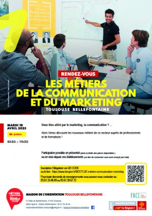 Affiche Les métiers de la communication et du marketing (Public scolaire)