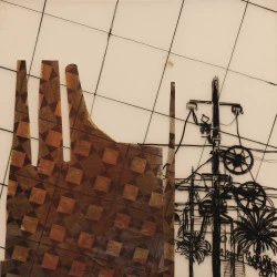 Auca - Technique mixte sur plaken/50x50cm/2020 - Thilleli Rahmoun 