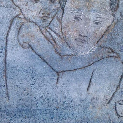 Méditerranée, détail - Bois gravé - Ariane CONTE 